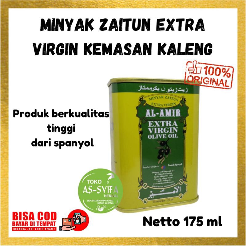 

Minyak Zaitun Al Amir Extra Virgin Kaleng 175 ml Olive Oil Original