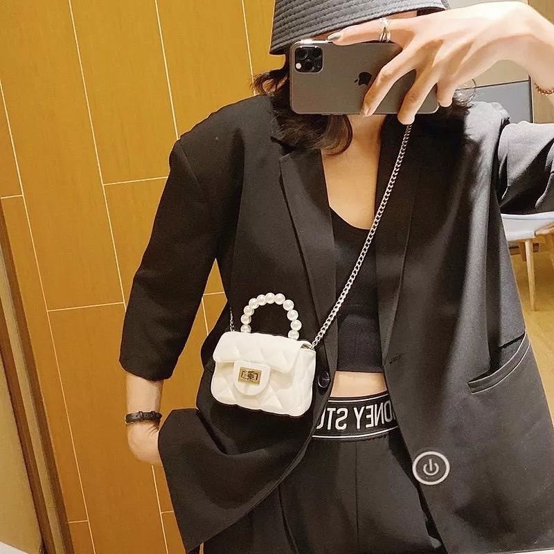 Tas Selempang Mini / Tas Handbag / Jelly Bag Mutiara Gaya Korea / Tas Fashion Korea