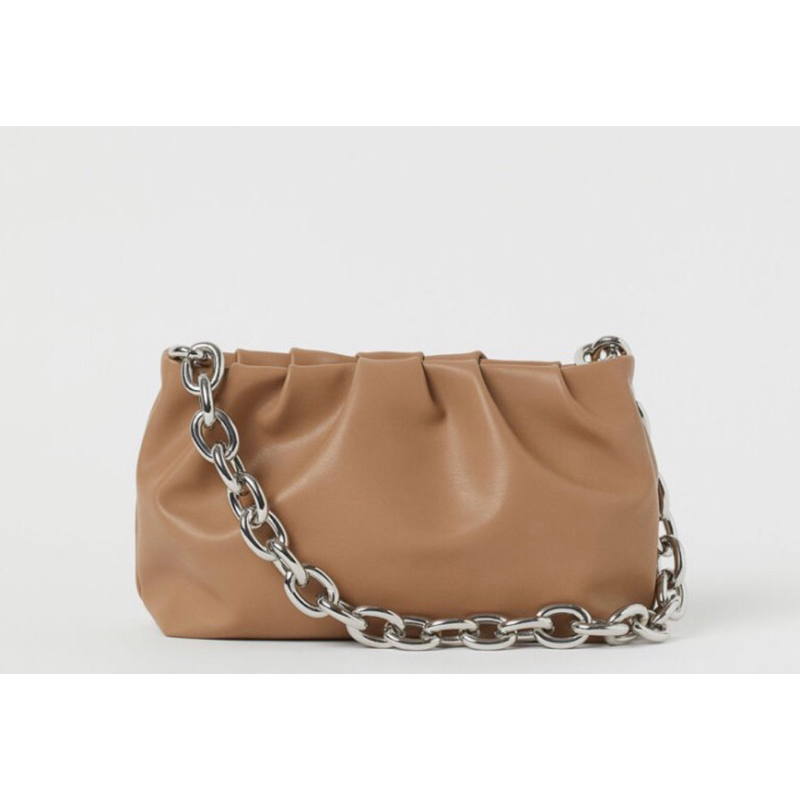 H&M Tas bahu kecil wanita rantai soft shoulder bag chain SALE - beige