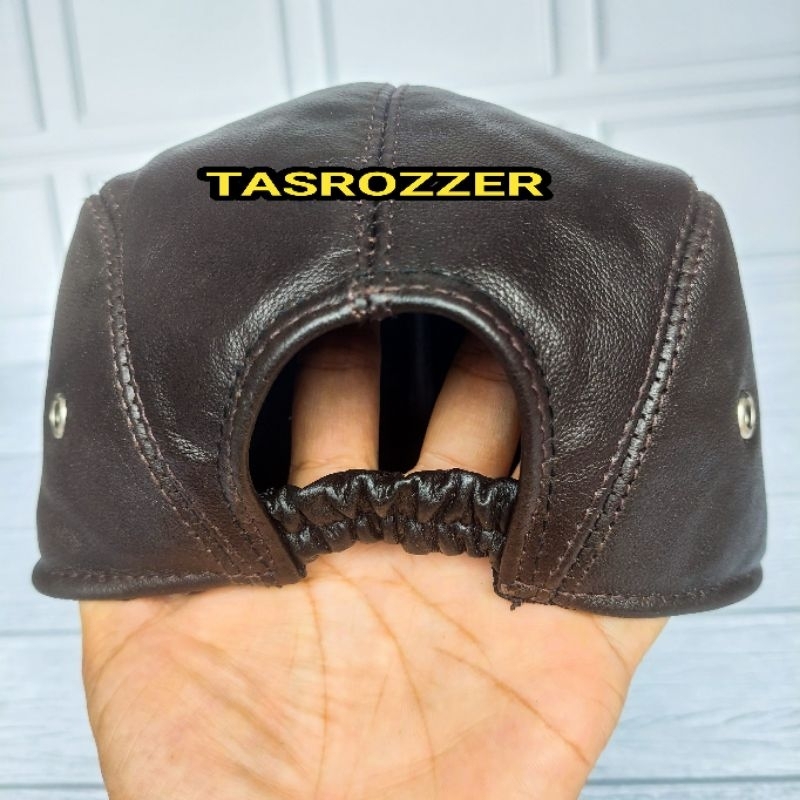 Topi pet kulit asli Garut | topi kodok kulit asli