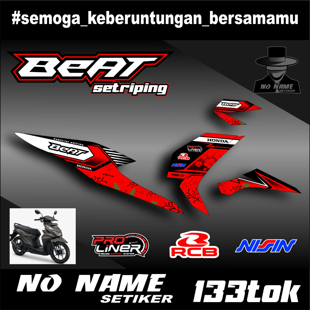 Stiker striping Beat deluxe New 2020 2021 (133tok) List Variasi sticker