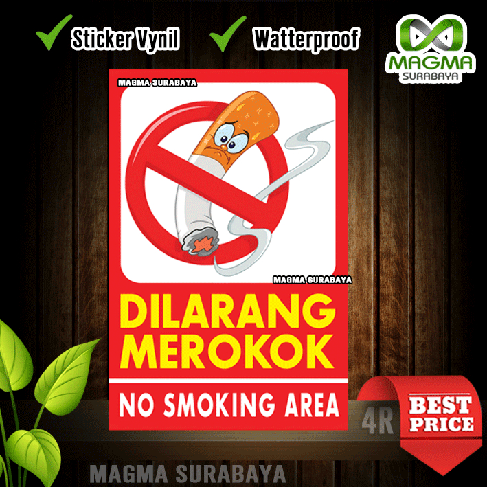 Stiker Dilarang Merokok - No Smoking