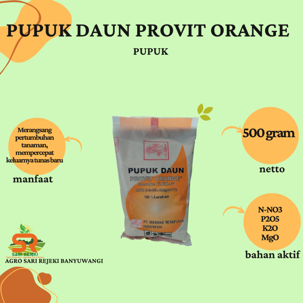 PUPUK DAUN PROVIT ORANGE 500GRAM