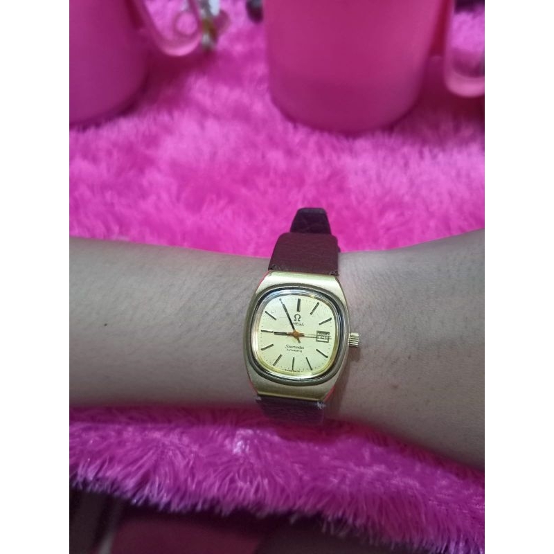 Jam tangan wanita Vintage Omega Seamaster automatic cal.684 18K goldplated women