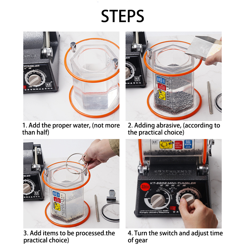 Drum Polishing Machine KT-6808/Mesin Mini Tumbler Replacement Tabung