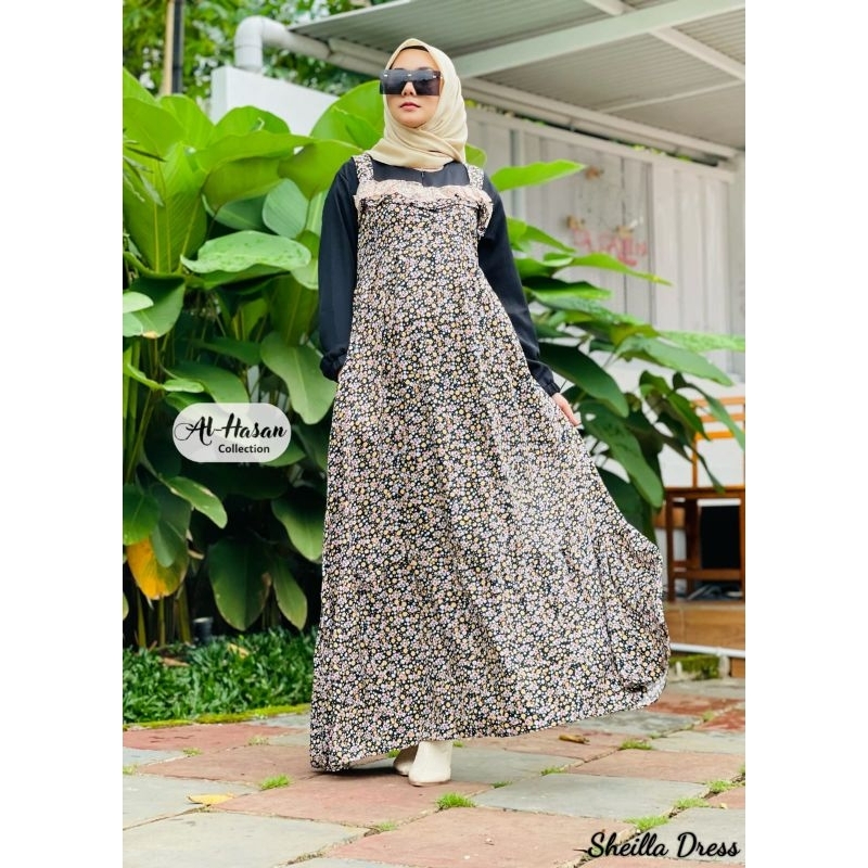 Gamis Al-Hasan SHEILLA // SHEILLA DRESS ORI By Alhasan // Dress Overall Muslimah Al Hasan