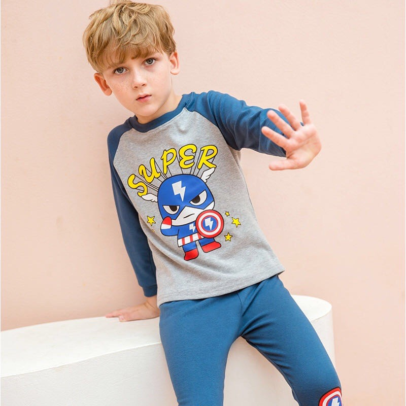 BAJU TIDUR CAPTAIN AMERICA PIYAMA CAPTAIN SUPERHERO KE308