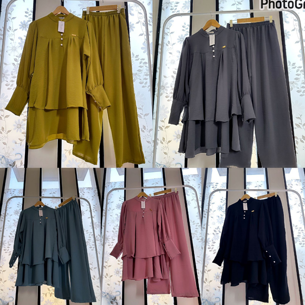 Nirmala Setelan Celana Wrinkle Original