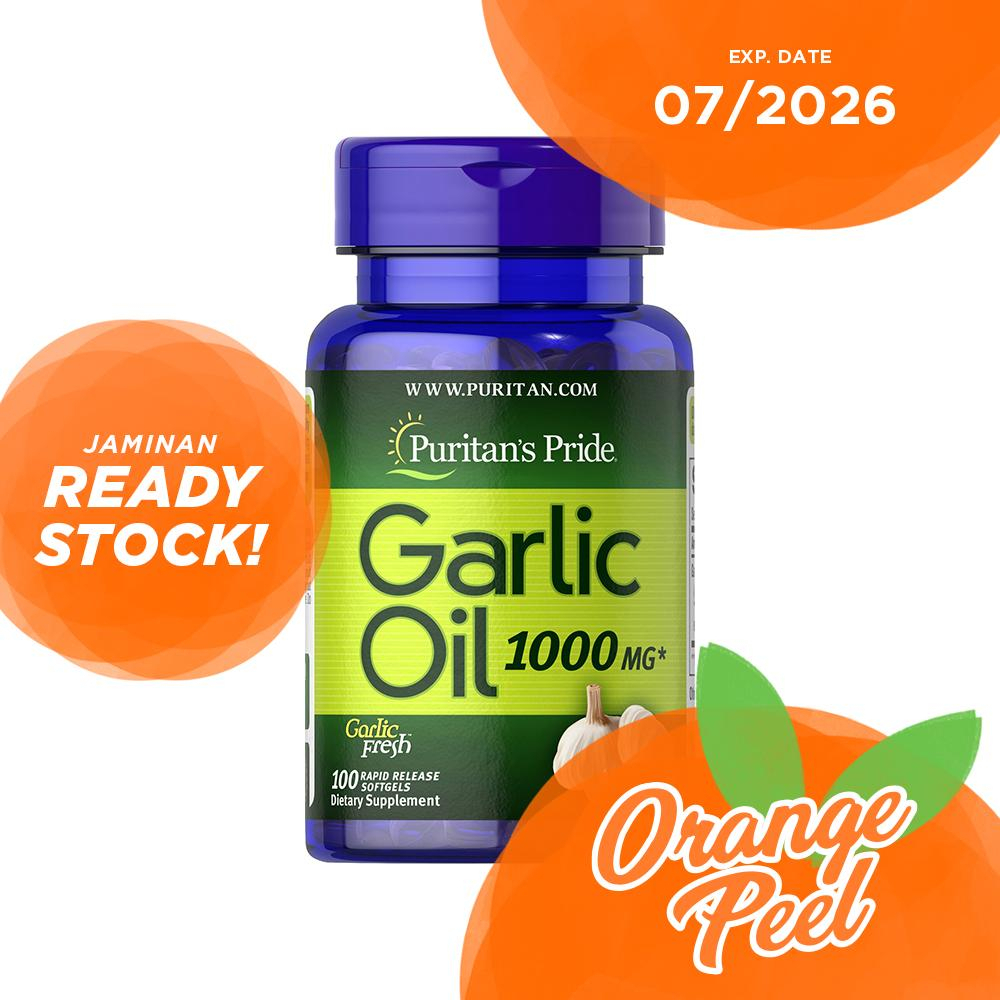 Puritan Pride Garlic Oil 1000 mg 100 Softgels