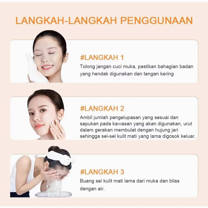 GMEELAN Exfoliating Gel Face Eksfoliasi Wajah Blackhead Cleaner Hydrating Gel With Niacinamide Improve Dull Skin - Wajah Pemutih Wajah Skincare