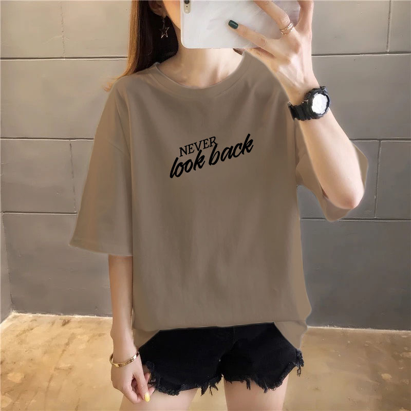 YOURSTYLE1119 - KAOS NEVER LOOK BACK KEKINIAN TERLARIS KEREN UNISEX OVERSIZE