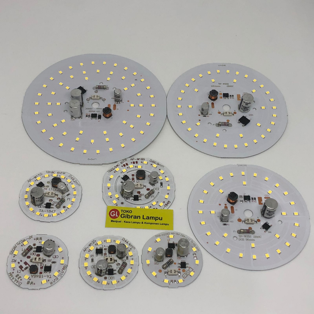 PCB LED AC Ekonomis - DOB Murah Berlapis Aluminium All Varian Watt