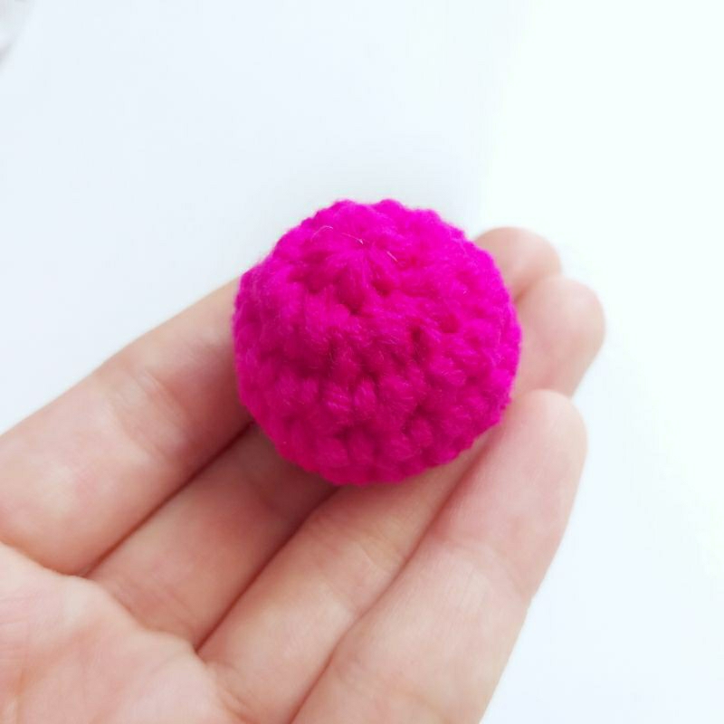 APLIKASI RAJUT DOT BOLA BULAT POM POM 3D