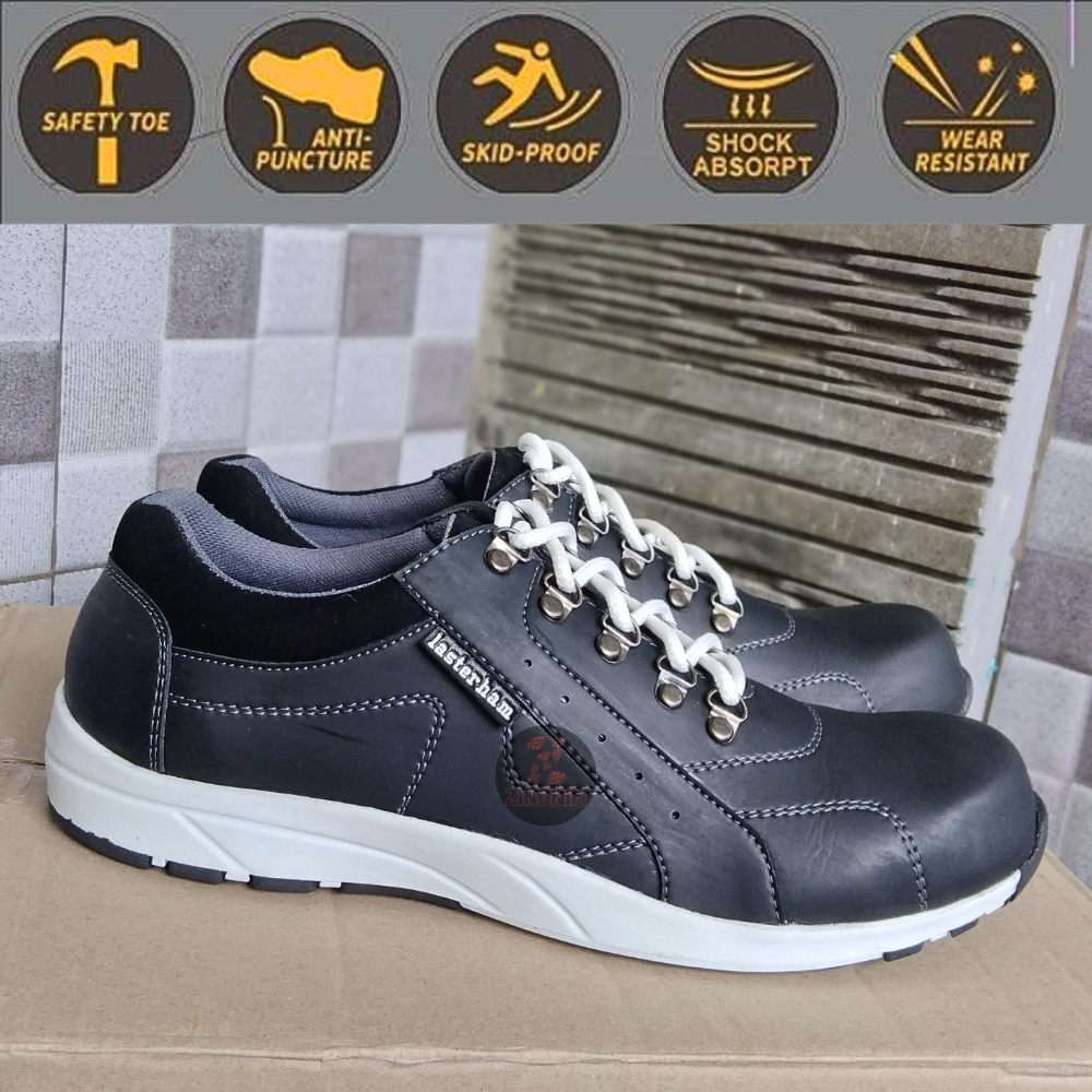 Sepatu Safety sneakers Sport Pria Sepatu Septi Model Casual Ujung Besi Anti Tusukan