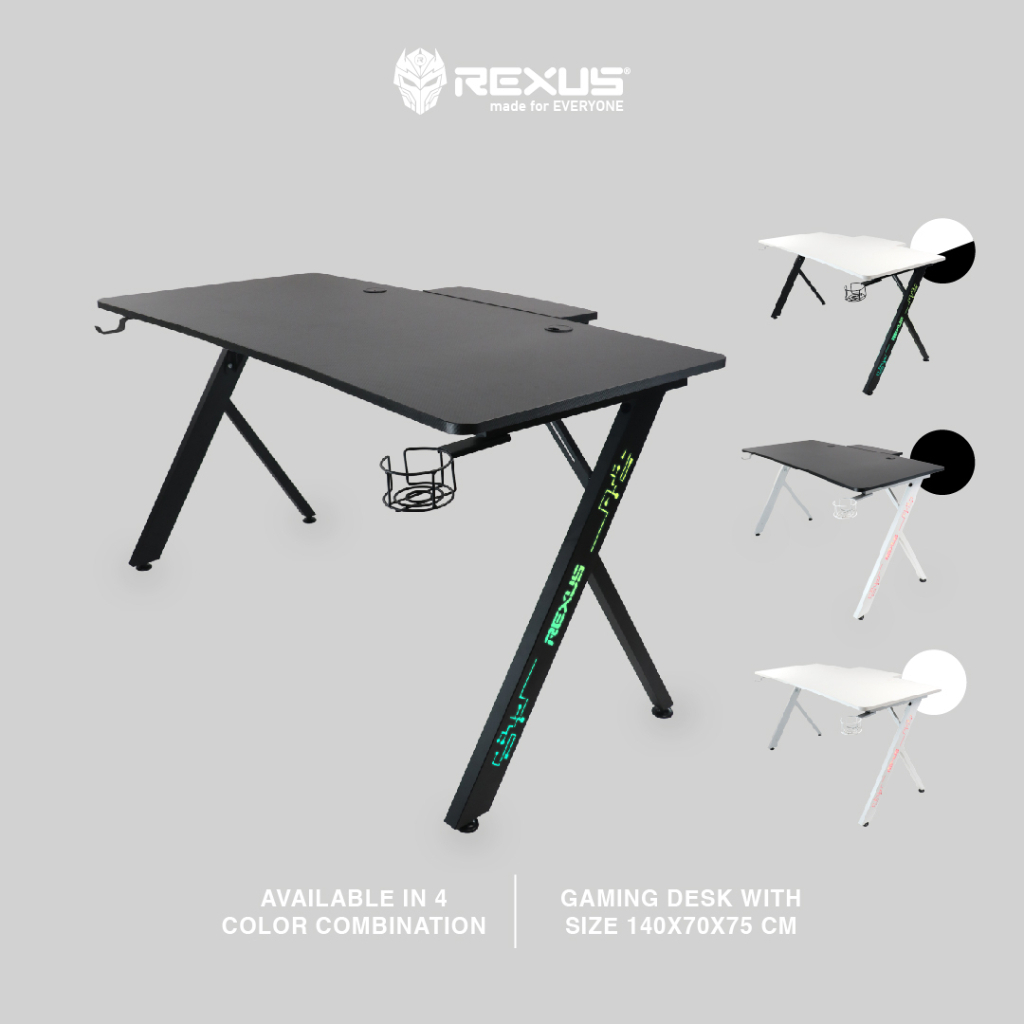 Gaming Desk Rexus GALA RXD-140 RXD140 RGB LED | Meja Gaming