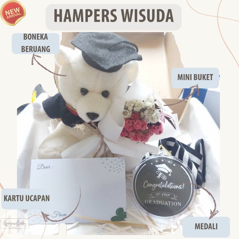 

Hampers Wisuda Premium Boneka Lampu Medali Kado Graduation
