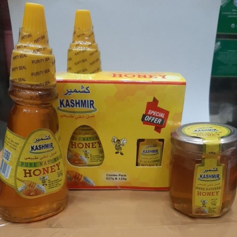 

MADU ASLI KASHMIR paket combo 227g Free 125g|| KASMIR HONEY PURE NATURAL
