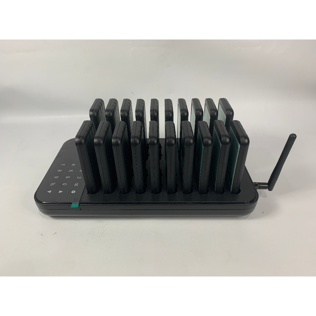 Mesin Antrian Restoran / Resto Cafe Sharkpos RP20A Popular Wireless Guest Paging System Antri Kasir Alarm Bunyi - Hitam RP 20A