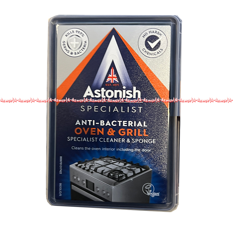 Astonish Oven &amp; Grill Cleaner Krim 250g Astonis Anti-Bacterial Krim Pembersih Oven Microwave Kompor Listrik Dan Alat Pemanggang BBQ Dengan Sponge Anti Bakteri