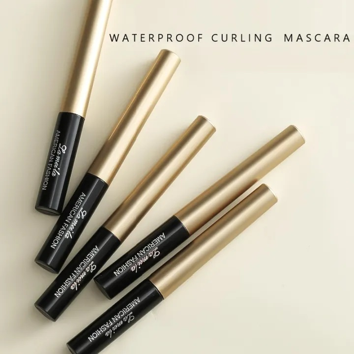 Maskara lameila eye cosmetic slim curling beauty brush biru hitam tosca eyeliner remaja waterproof tahan air dan tidak luntur yang bagus untuk melentikan alis cantik pelentik bulu mata natural