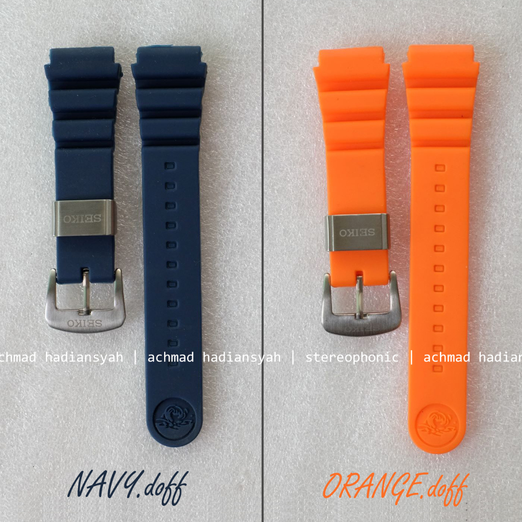 strap Rubber SEIKO Lug 22mm Tali Jam Tangan Silicone Rubber SEIKO Diver Strap 22mm Prospex strap SEI
