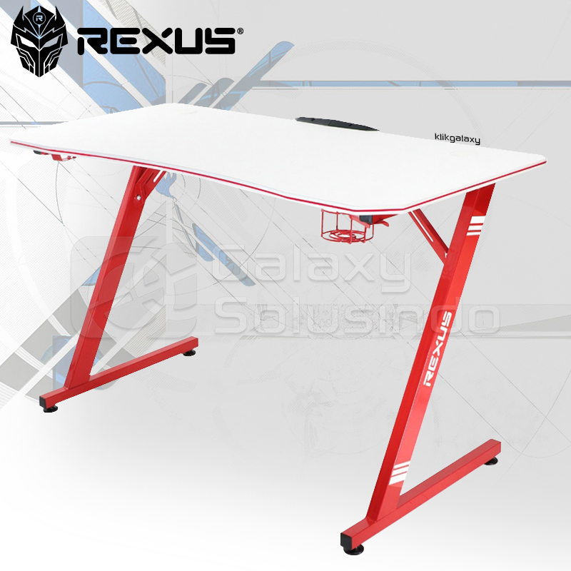 Rexus DIRA RGB Gaming Desk - White Red