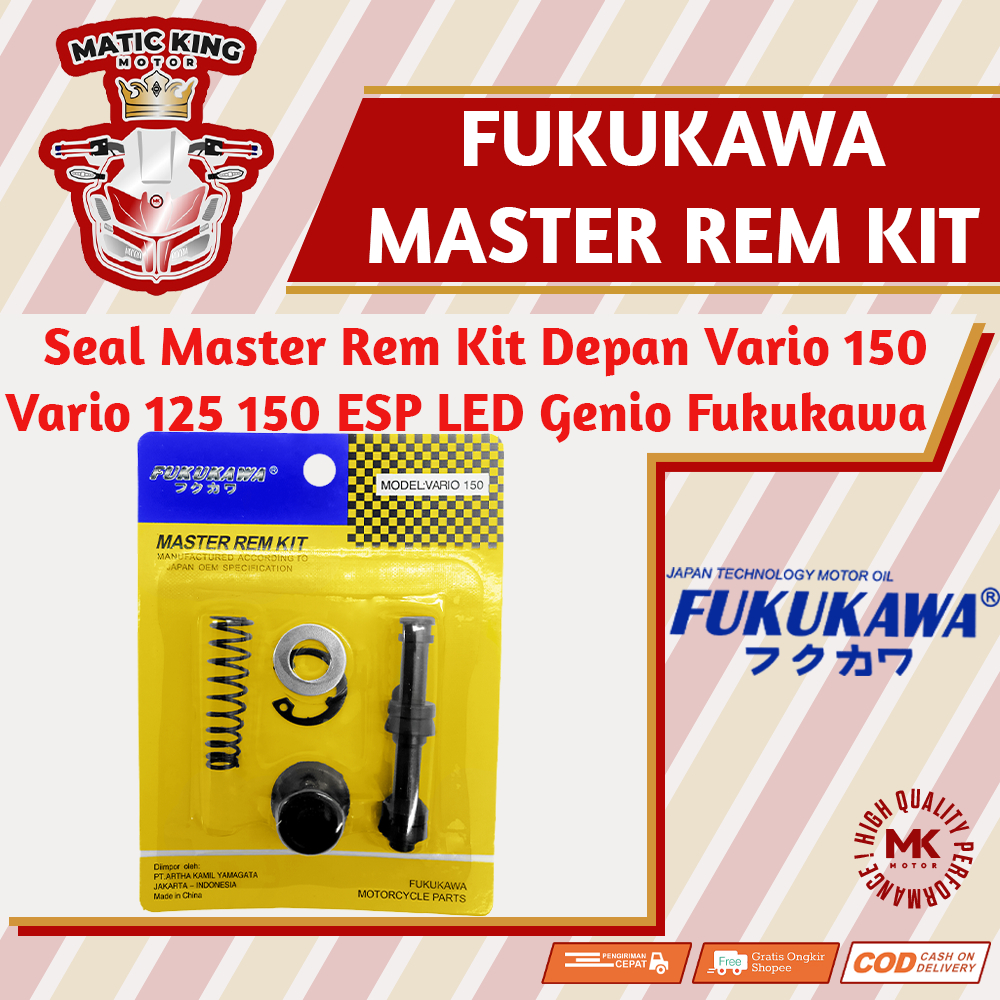 Seal Master rem kit depan Vario 125 150 ESP Genio LED New Fukukawa