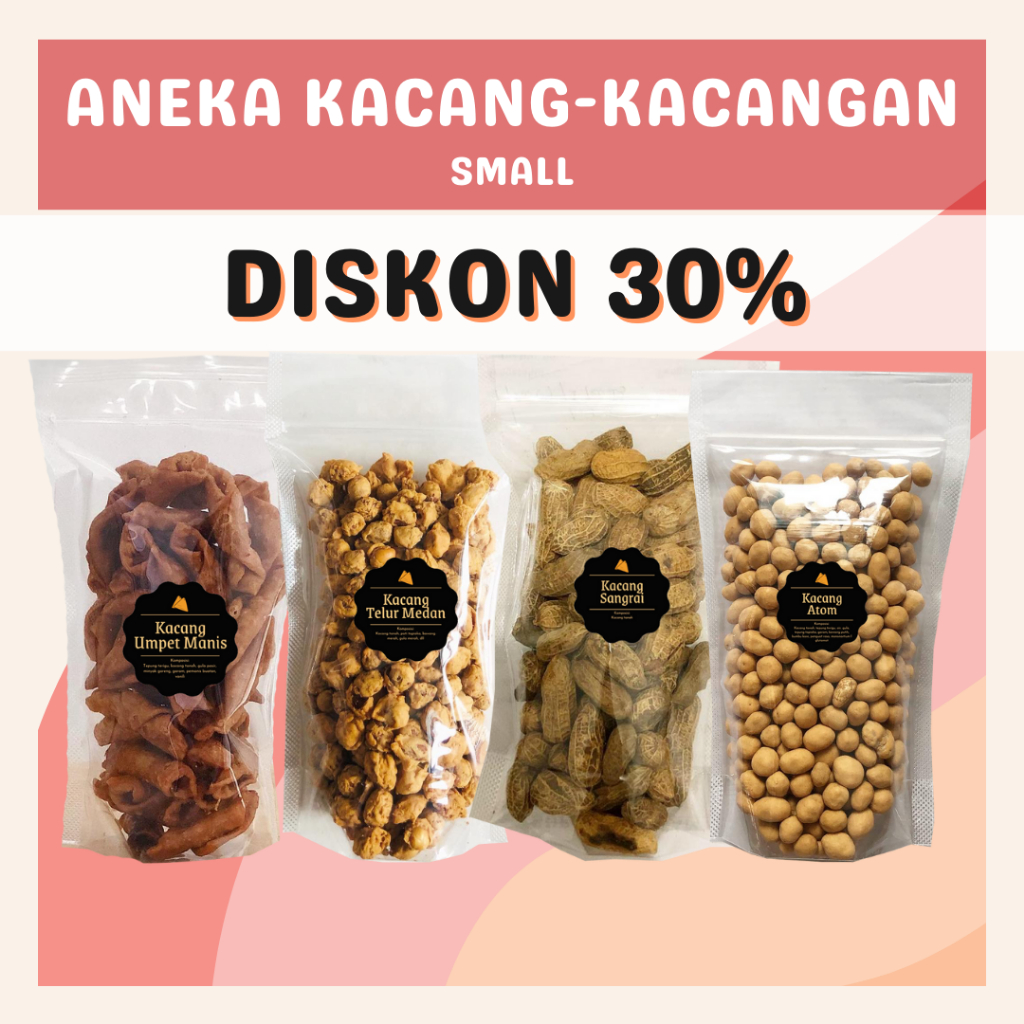 [DELISH SNACKS] Aneka Snack Kacang-Kacangan (S) / Kacang Atom / Kacang Sangrai / Kacang Telur Medan / Kacang Umpet / Cemilan Camilan Asin Gurih