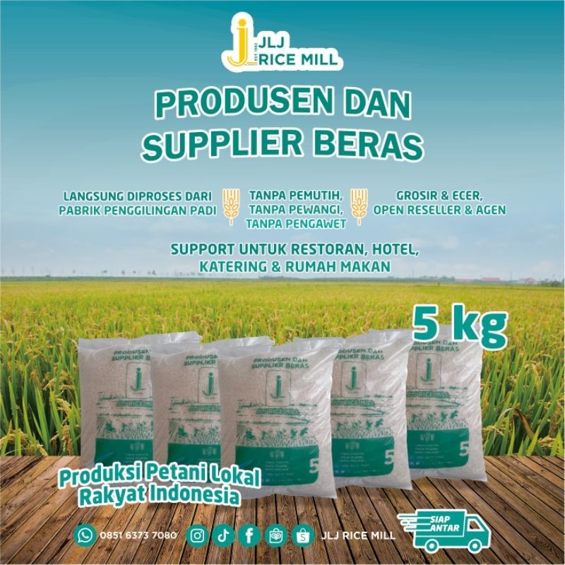 

Beras JLJ Rice Mill Kemasan 5 kg