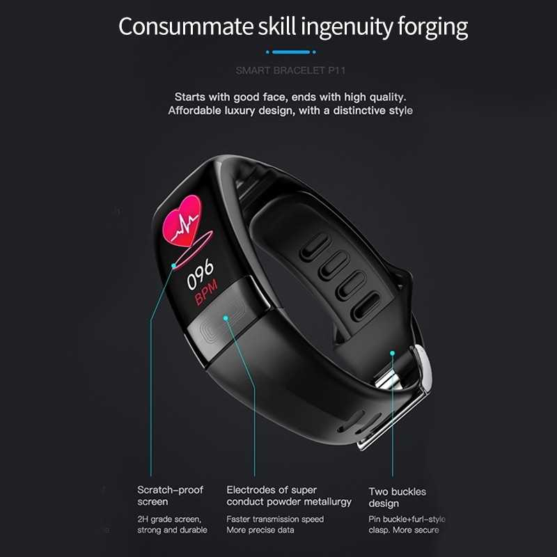 SKMEI Smartwatch Sport Fitness Tracker Heart Rate Sp02 Waterproof - P11 Plus