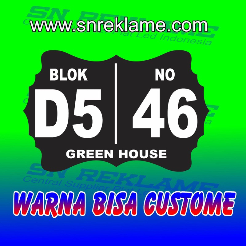 Nomor Rumah Acrylic Classic