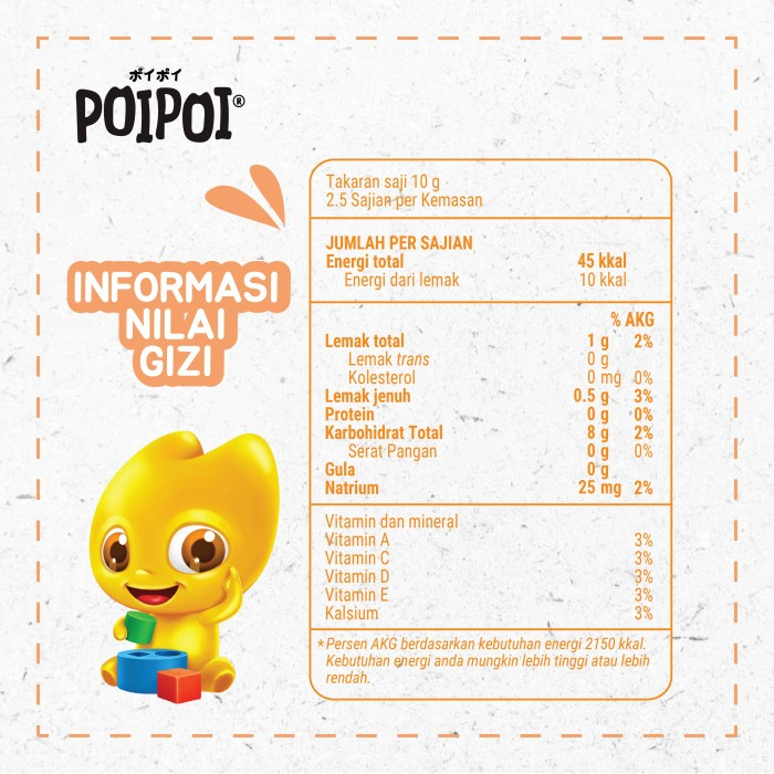 Poipoi Snack Baby Vegie - Milky - Mixed Fruit - Snack Jajanan Cemilan Bayi dan Anak