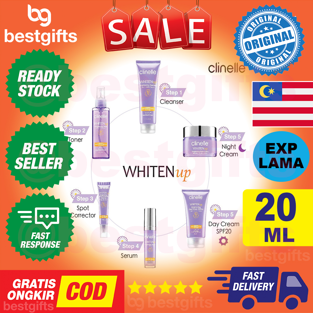 CLINELLE WHITENUP BRIGHTENING SERUM WAJAH KULIT KUSAM DAN MUDAH DISERAP 20 ML