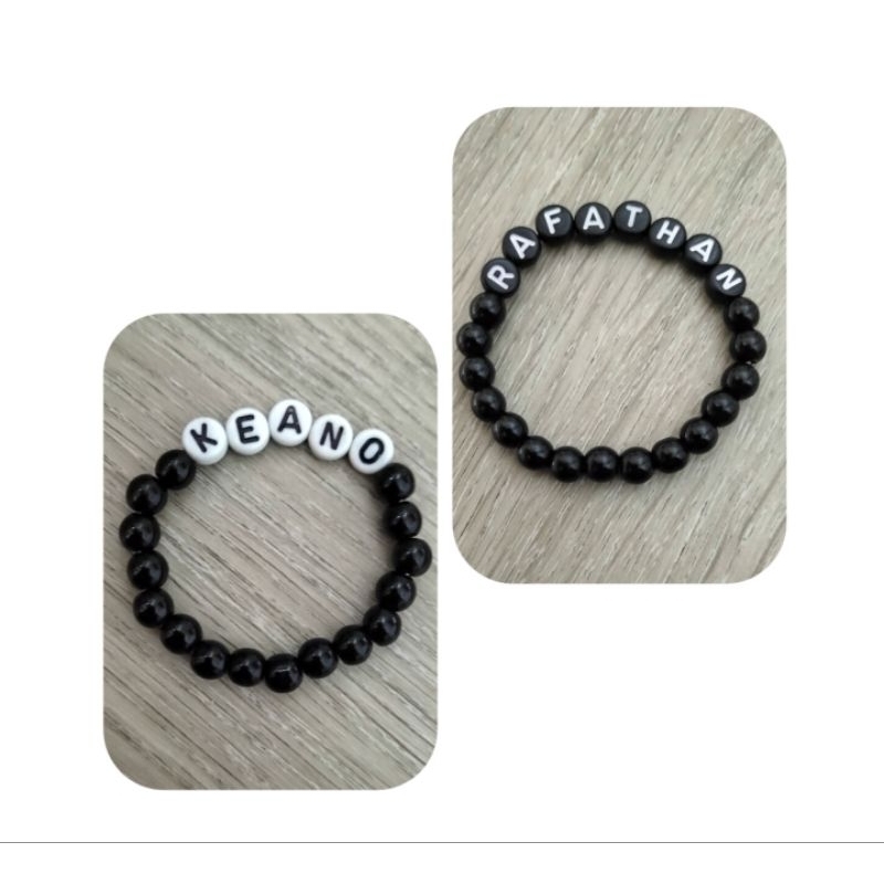 Gelang Mutiara Custom Nama/ Gelang Anak Perempuan da laki-laki/ Gelang Bayi/ Gelang Dewasa