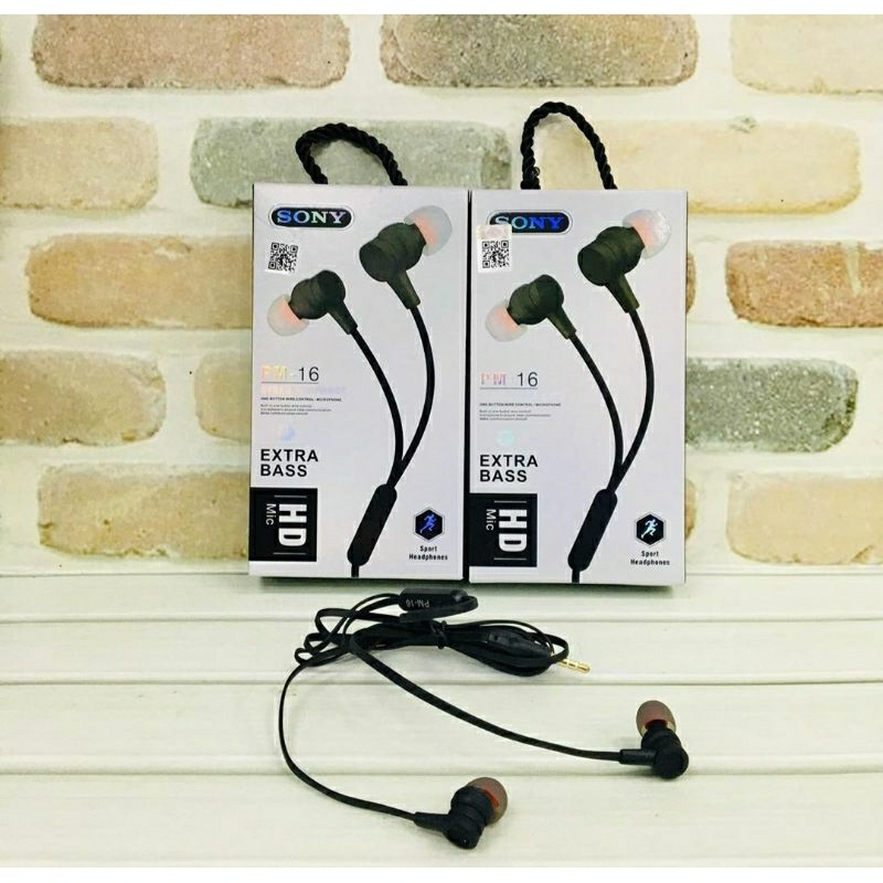 Headset PM-16 Earphone stereo music and bass