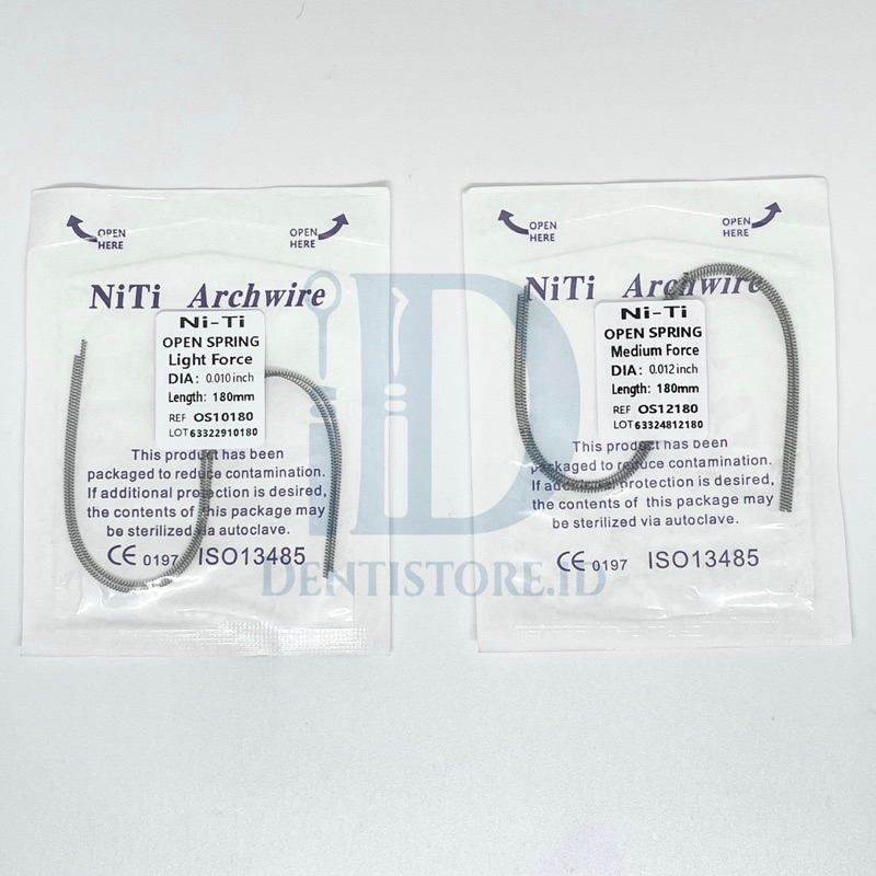 Open Coil Spring FDA OCS NITI Ortho Orthodontic Orthodontist Bracket Behel Koil Per Pegas - Dentisto