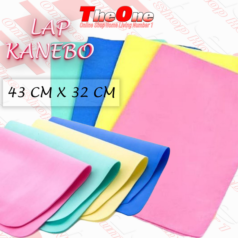 Kain Lap Kanebo Serat JUMBO 43cm x 32cm x 0.2mm Kanebo Warna Random Tanpa Tempat