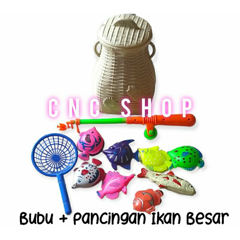 Mainan Anak Wadah Ikan Bubu + Alat Pancingan Ikan Besar