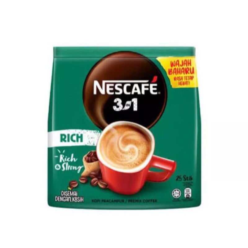 Nescafe 3in1 Rich and strong Original Malaysia dan Nescafe 3 in 1 original