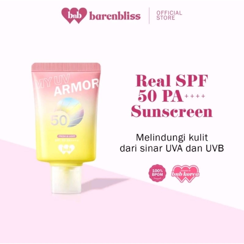 BNB Barenbliss My Uv Armor SPF 50 PA++++ 30gr Face Sunscreen Gel Moisturizer