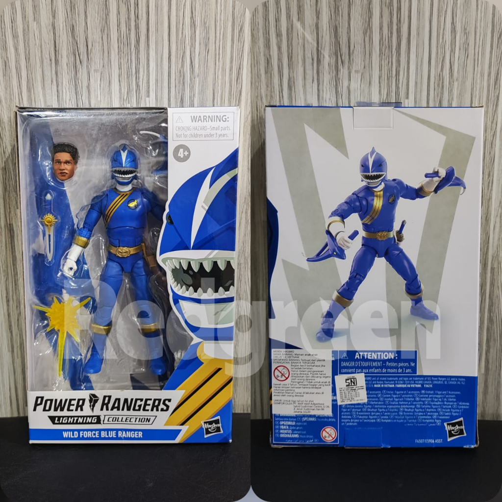 mainan action figure power ranger Lightning Collection Wild Force Blue Shark Ranger Figure hasbro or