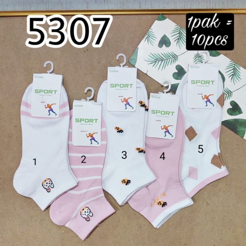 kaos kaki wanita katun korea style 5307