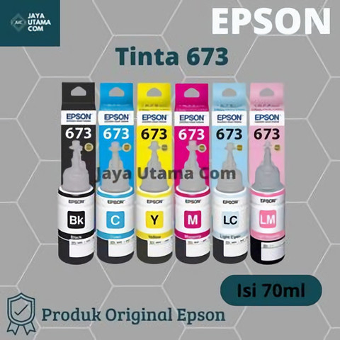 Tinta Epson T673 Tinta Refill Printer L800 L805 L850 L1800 Original