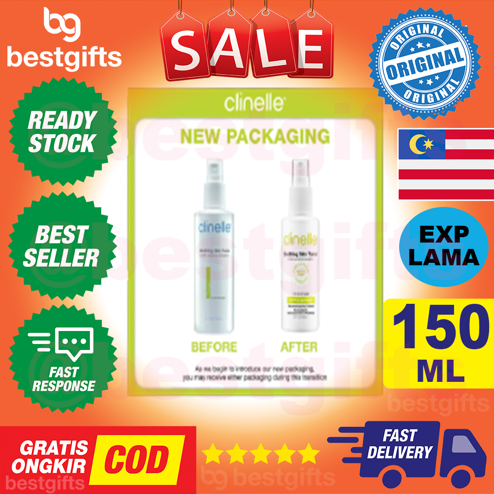 CLINELLE SOOTHING SKIN TONER MELEMBABKAN DAN UNTUK KULIT BERMINYAK 150 ML