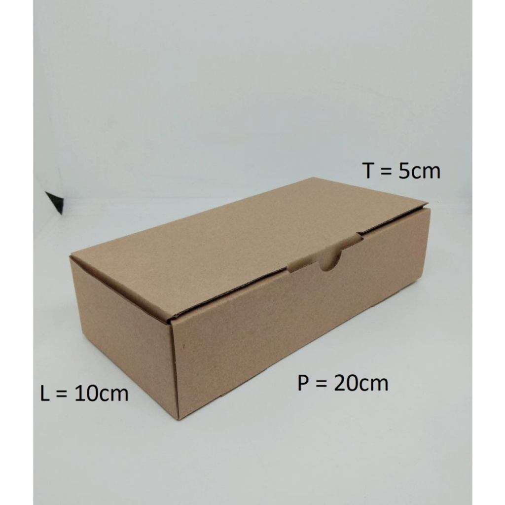 

10pcs KARDUS DIE CUT 20X10X5 CM E-FLUTE COKLAT