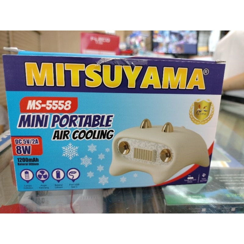 MITSUYAMA MS-5558 AC Mini Portabel Water Tank 3 Speed Ultra Quiet Artik Air Coller Fan Air Cooling