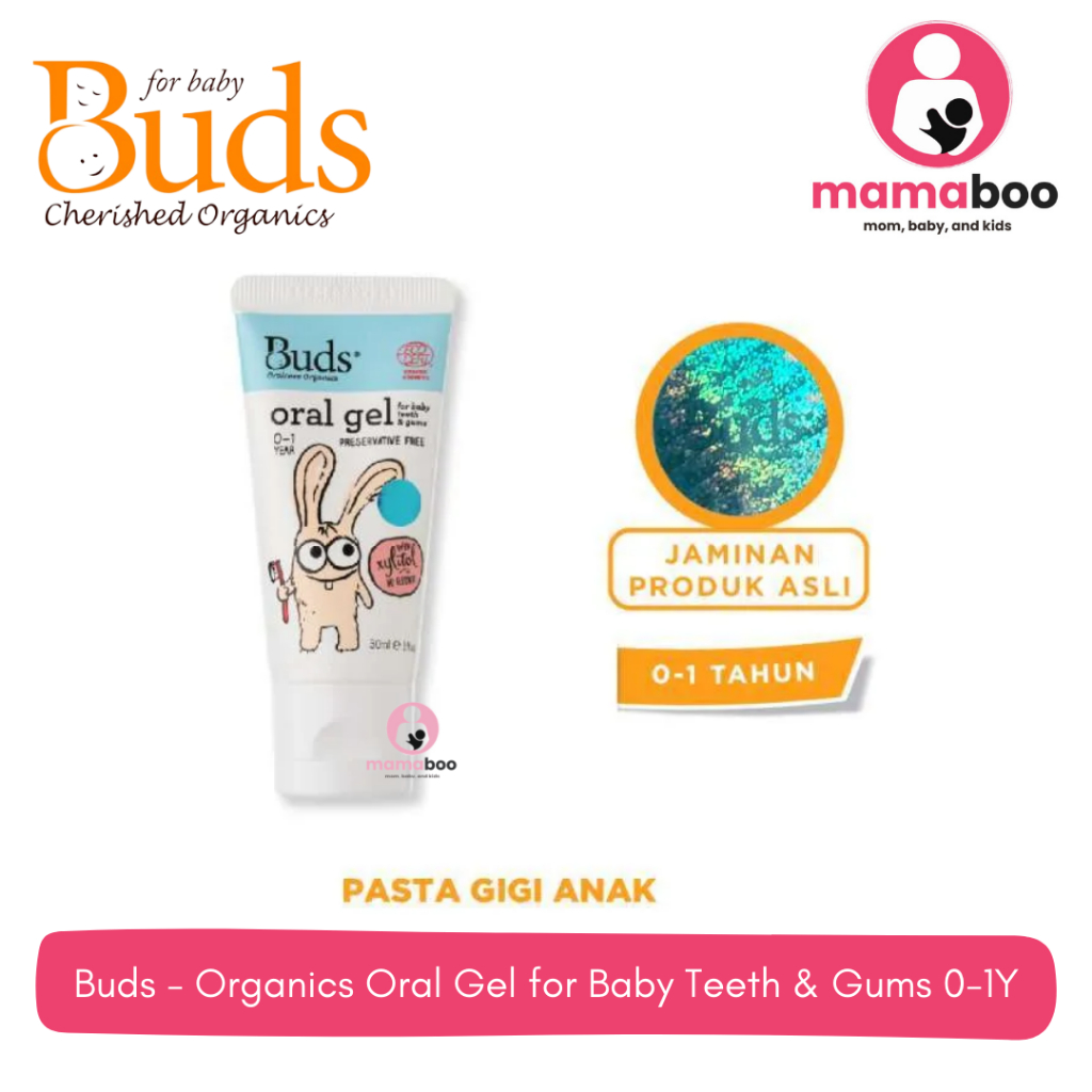 Buds - Organics Oral Gel for Baby Teeth &amp; Gums 0-1 Tahun