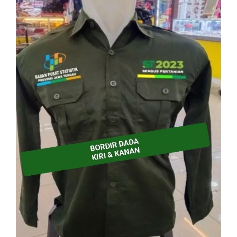 kemeja sensus pertanian baju sensus pertanian seragam sensus pertanian Kemeja kerja sensus pertanian
