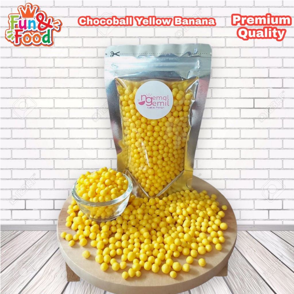 

Pouch Chocoball Yellow Banana Lemon Sprinkle Bola Yellow Topping Donut Kue Bolu Kualitas Premium