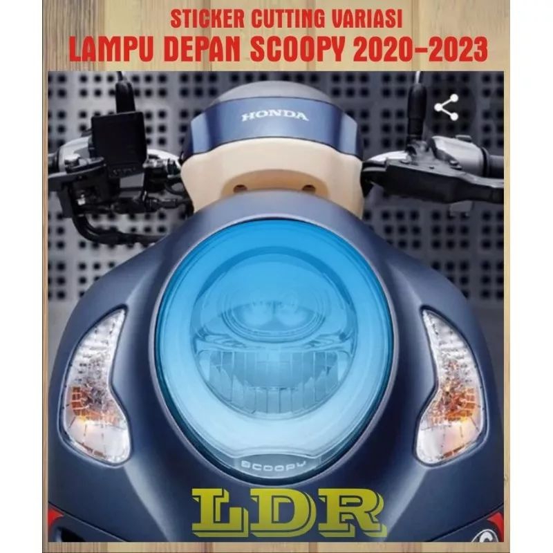 stiker variasi lampu depan scoopy tahun 2020-2023